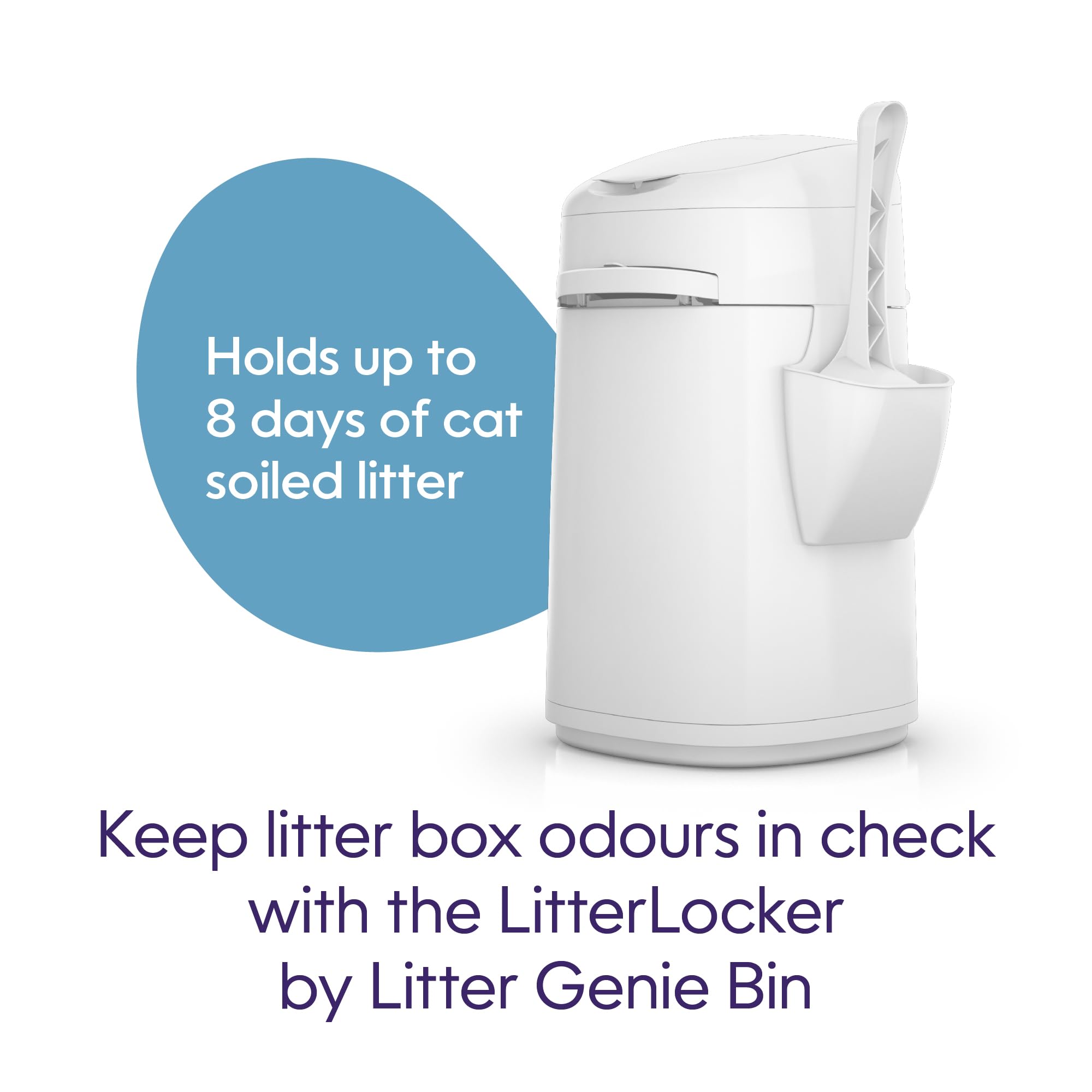 Litter Genie LitterLocker Fashion Cat Litter Disposal Bucket | 2.5 Gallon Capacity | Unscented 3