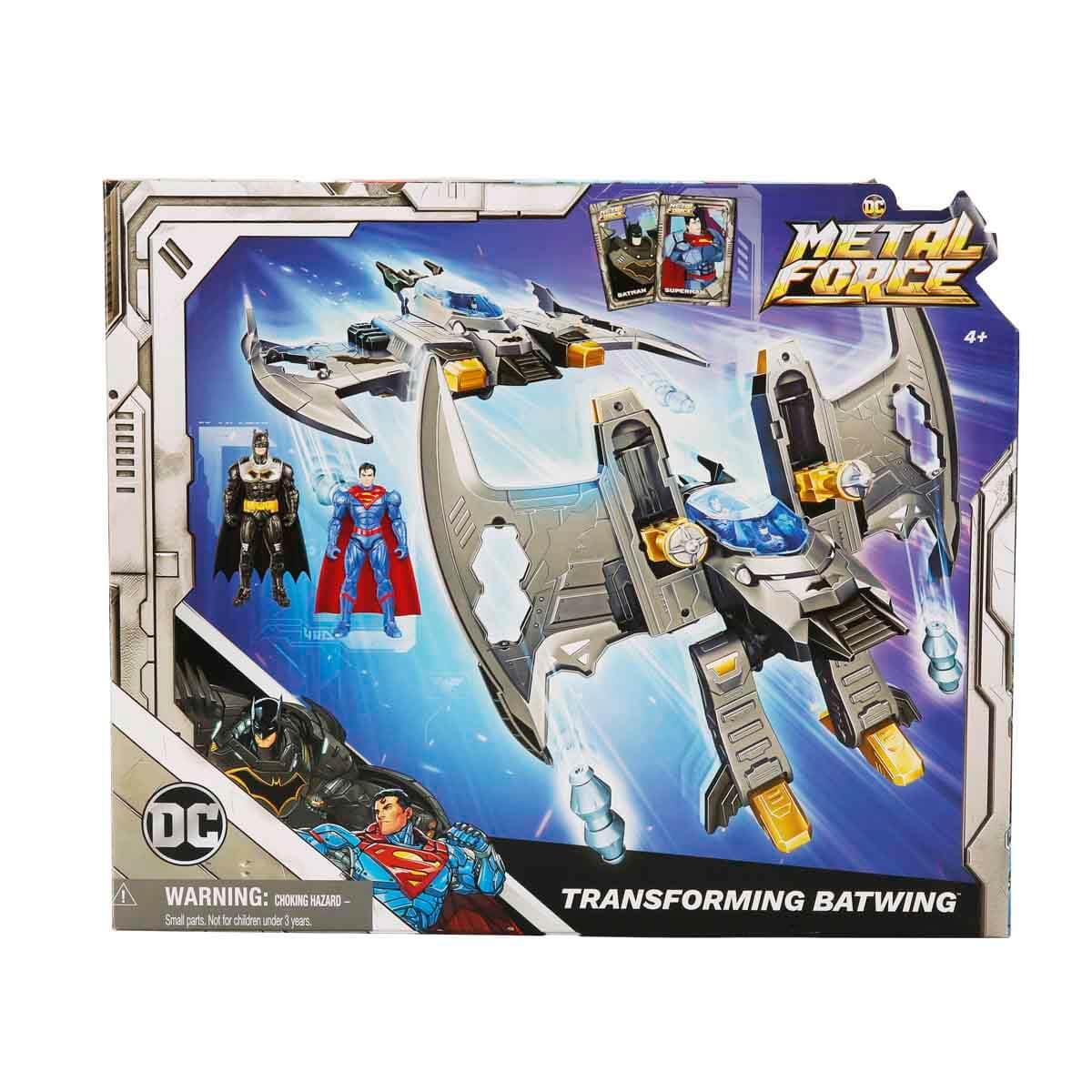 DC Comics Metal Force Transforming Batwing 2-in-1 Playset with Batman & Superman Figures 7