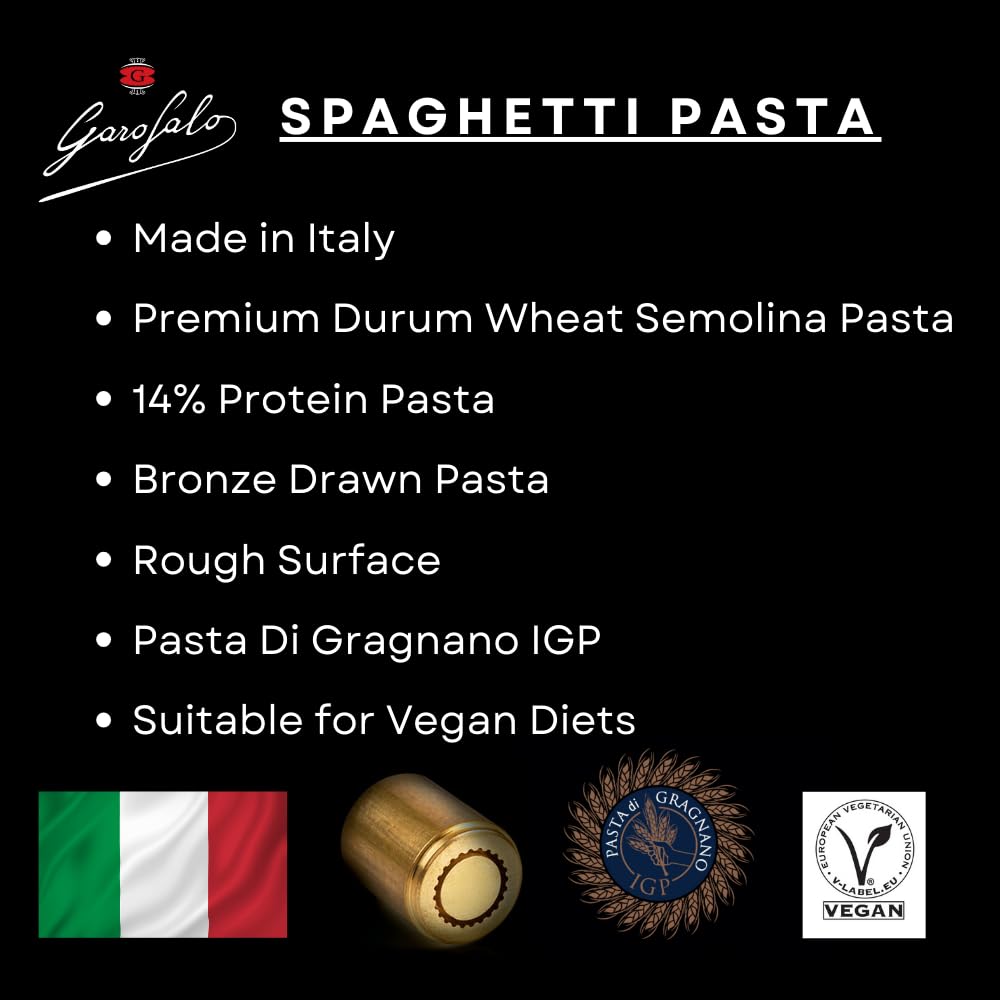 Garofalo Spaghetti Pasta - Bronze Drawn, High Protein Durum Wheat | 500g 4