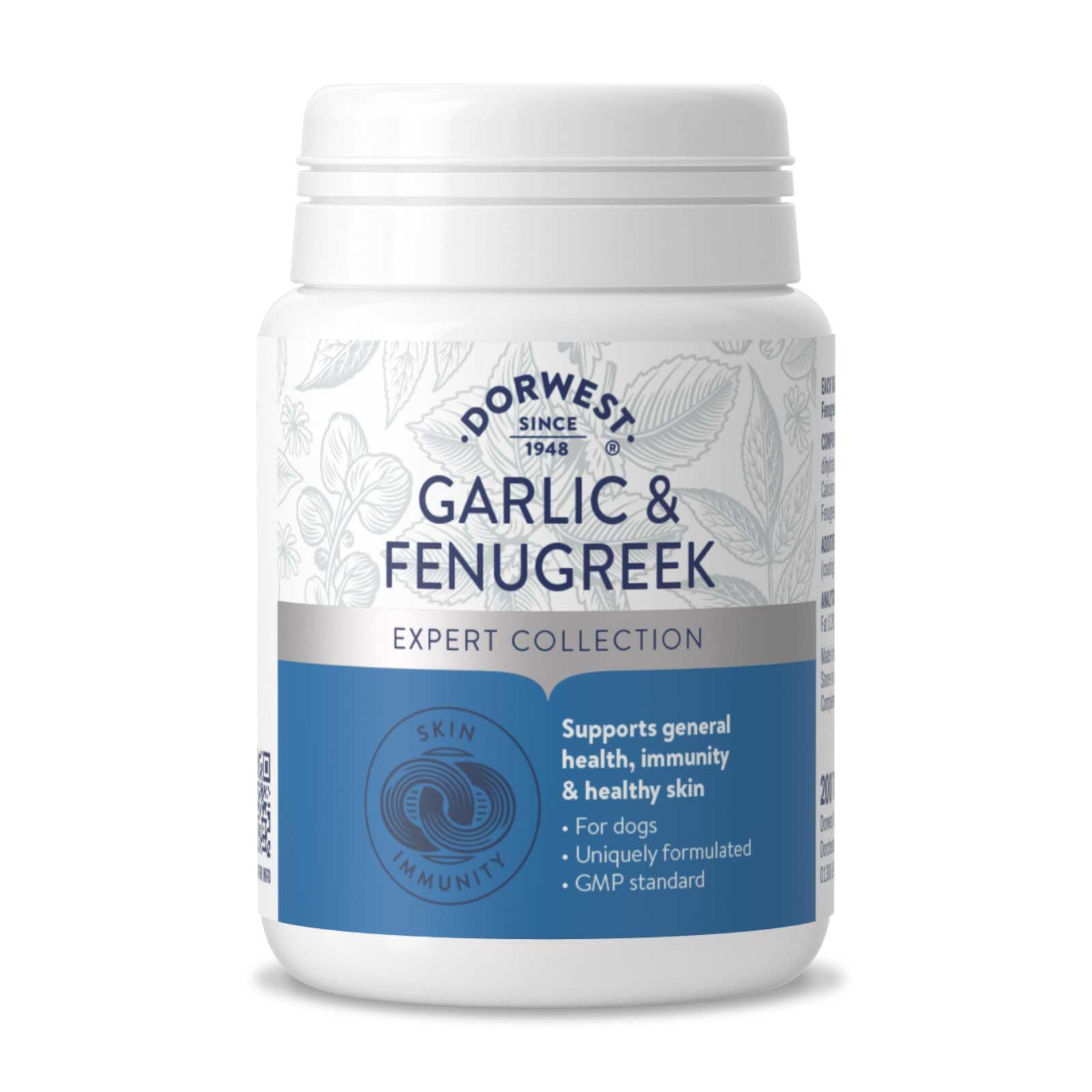 DORWEST HERBS Garlic and Fenugreek Tablets for Dogs - 200 Count | Immunity & Joint Support