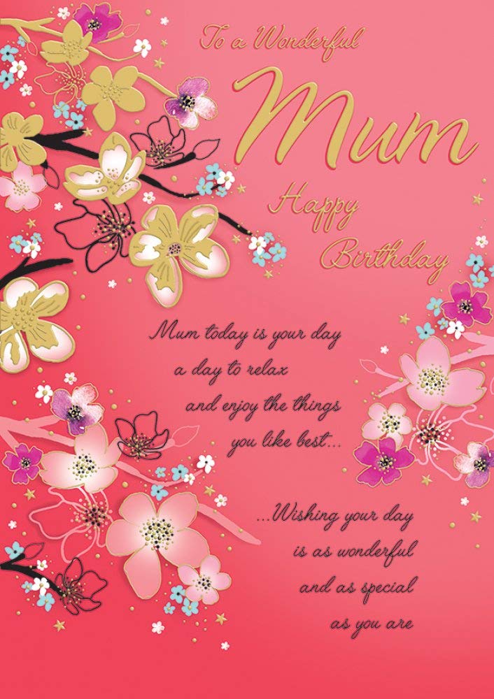 Piccadilly Greetings Mum Birthday Card | Floral Design | 10 x 7 Inches 1