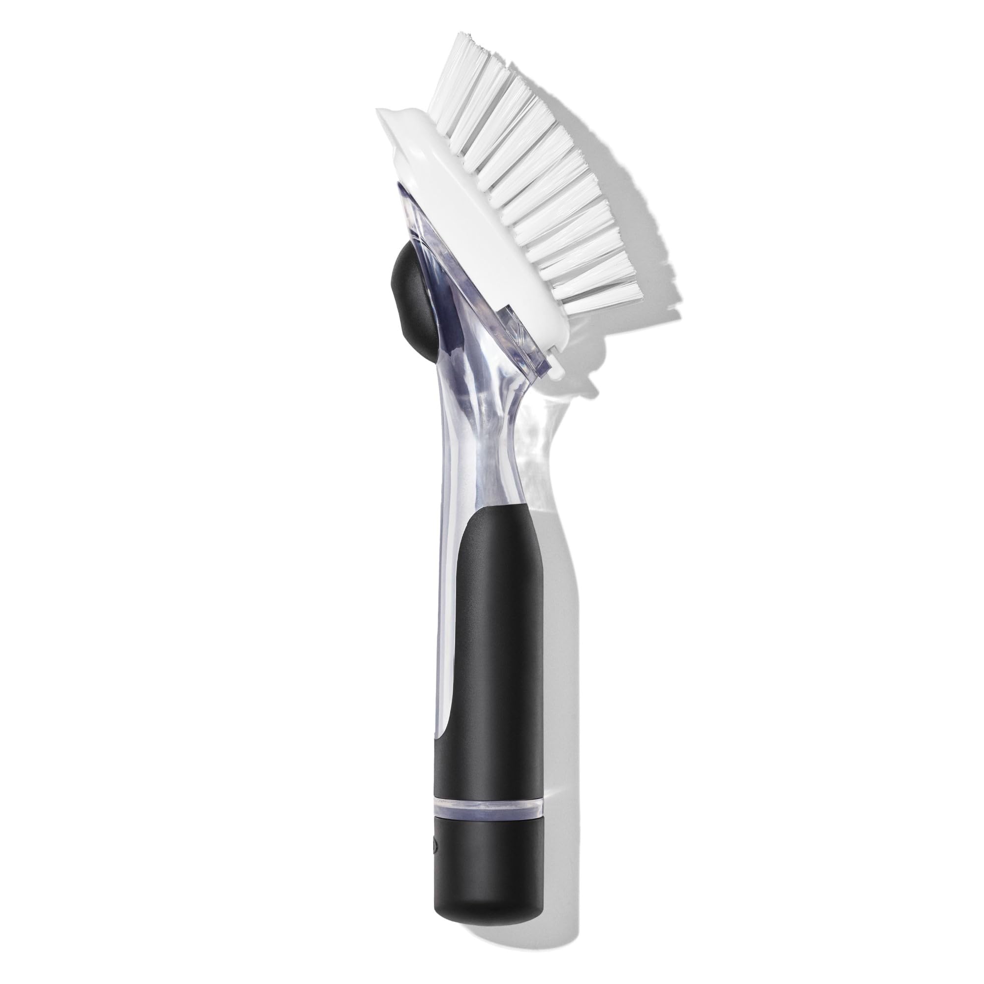 OXO Good Grips Soap Dispensing Dish Brush - Durable Nylon Bristles | Non-Slip Grip | White