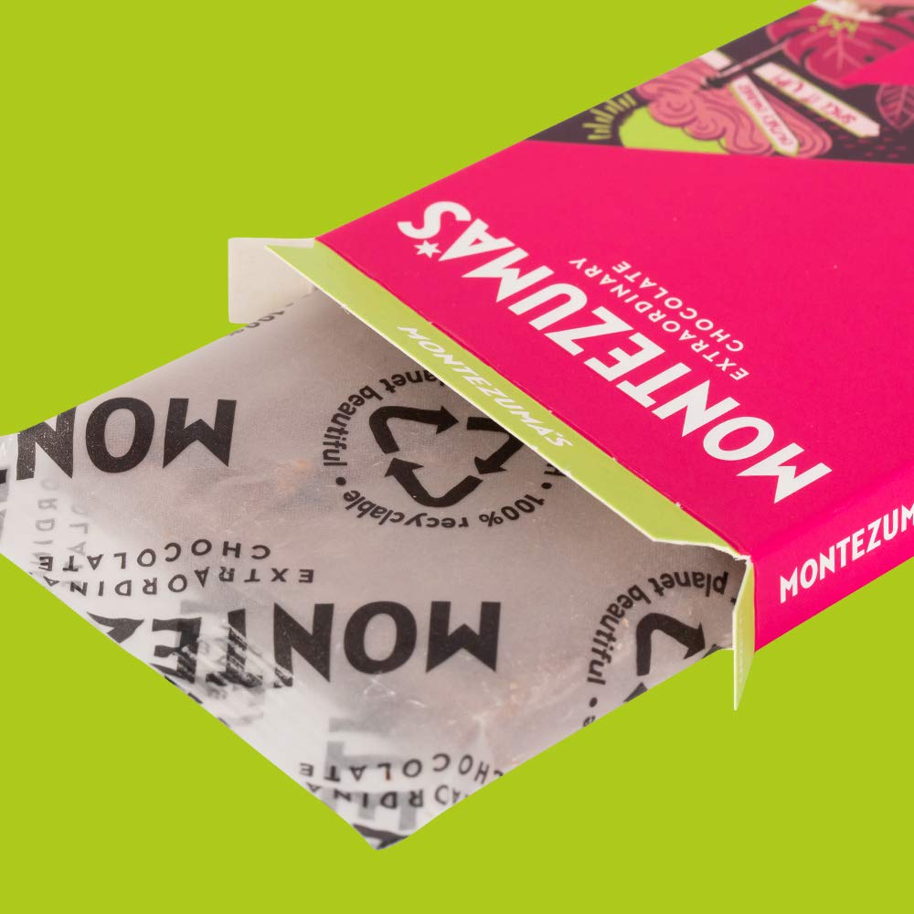 Montezuma - Hot Pickle 37% Cocoa Milk Chocolate with Chilli & Lime, Organic Gluten-Free Bar (90g)