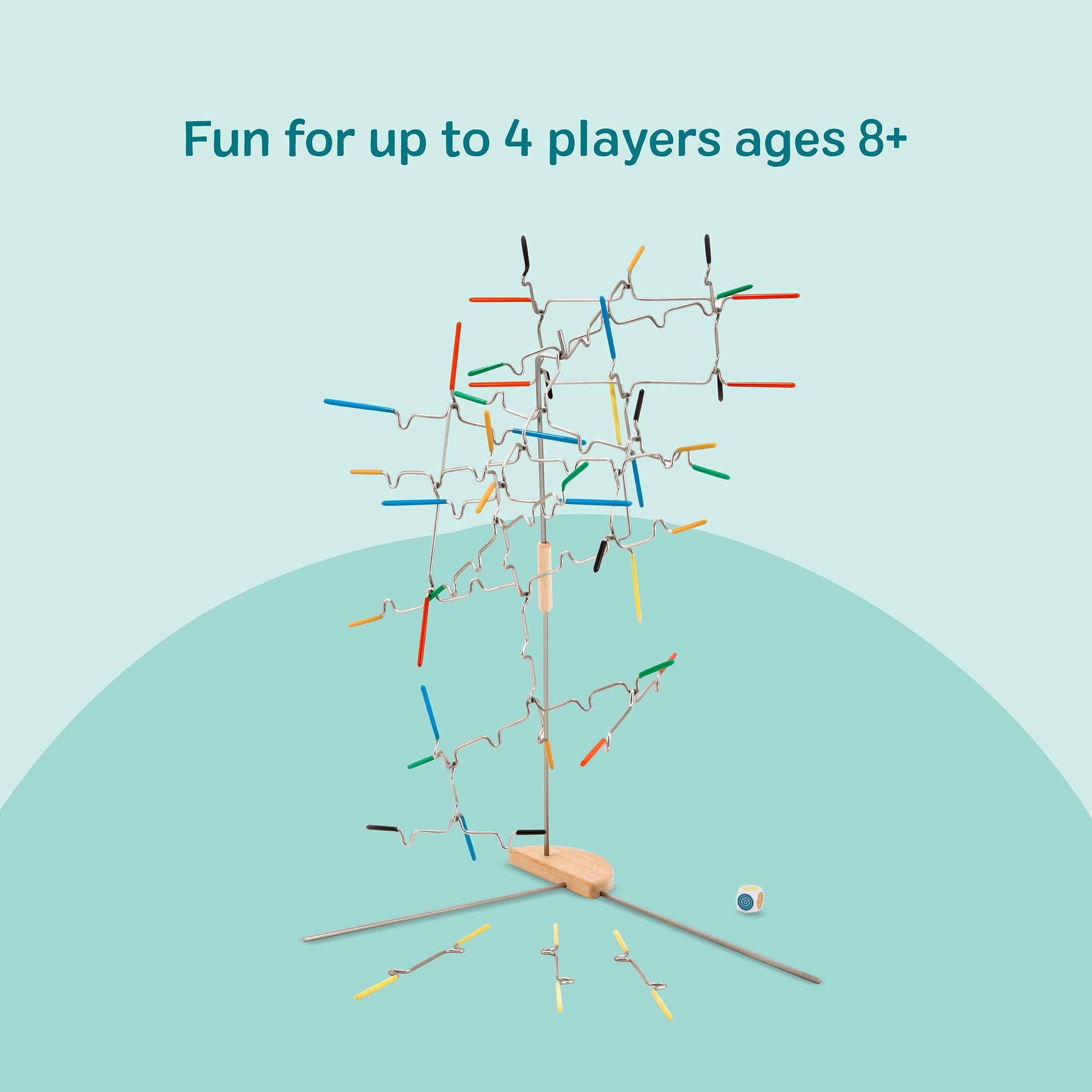 Melissa & Doug Suspend Balancing & Stacking Game | 1-4 Players | Ages 8+ | Multicolor Metal & Wood 9