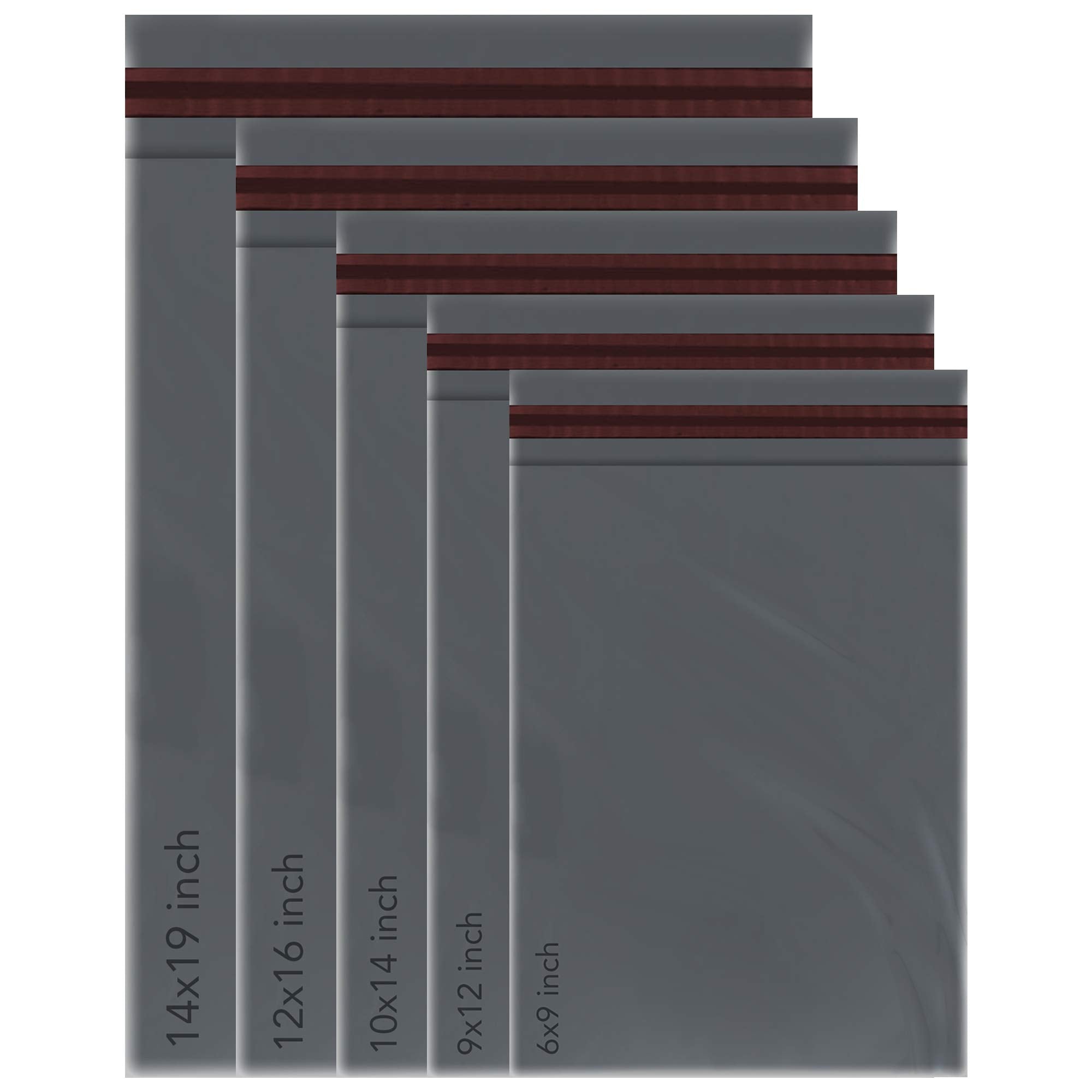 iSOUL Padded Envelope Mailers - 50 Mixed Grey Parcel Bags | Self-Seal | Water & Dirt Resistant