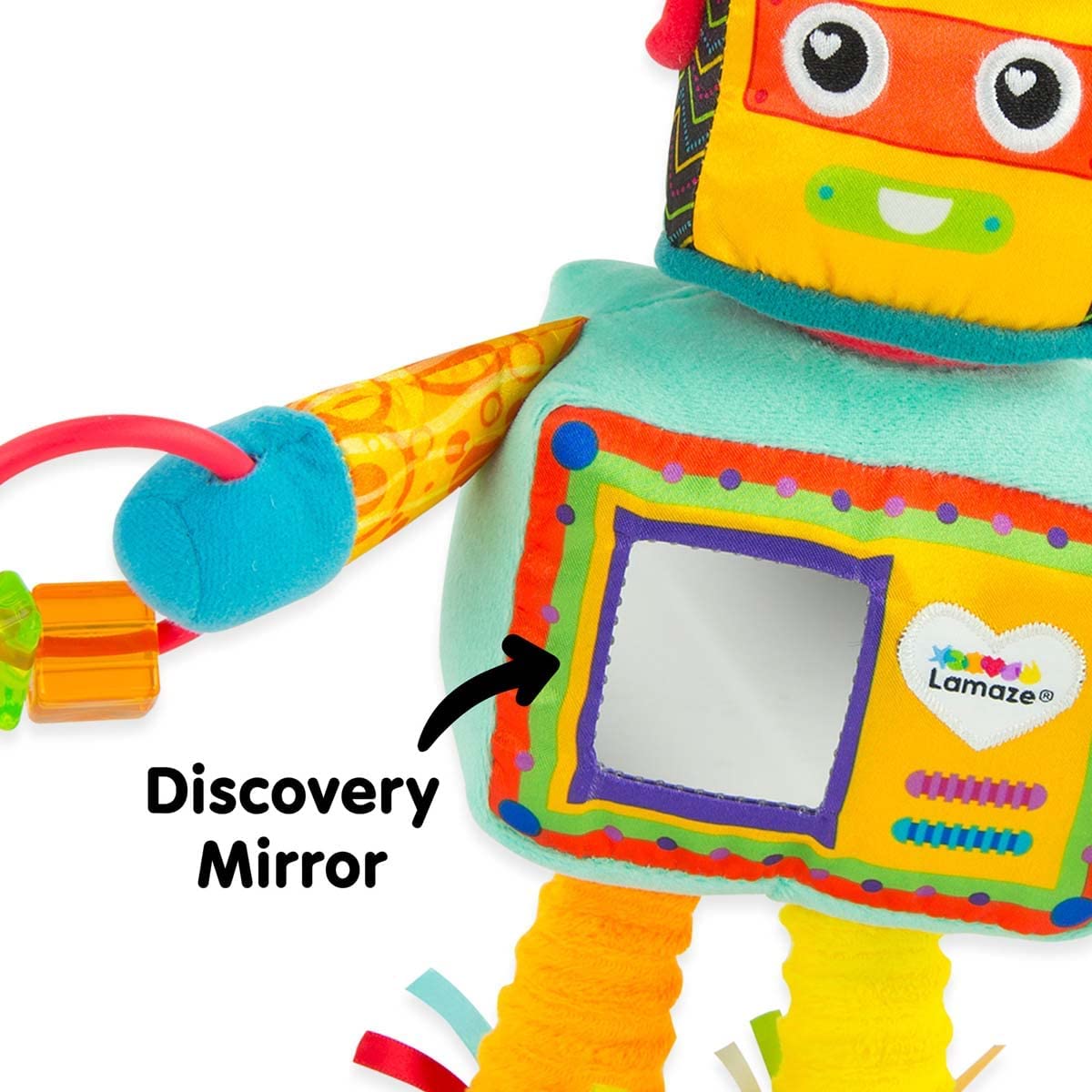 LAMAZE Rusty the Robot Clip-On Pram & Pushchair Toy | Sensory Development for Newborns 0-6 Months 5
