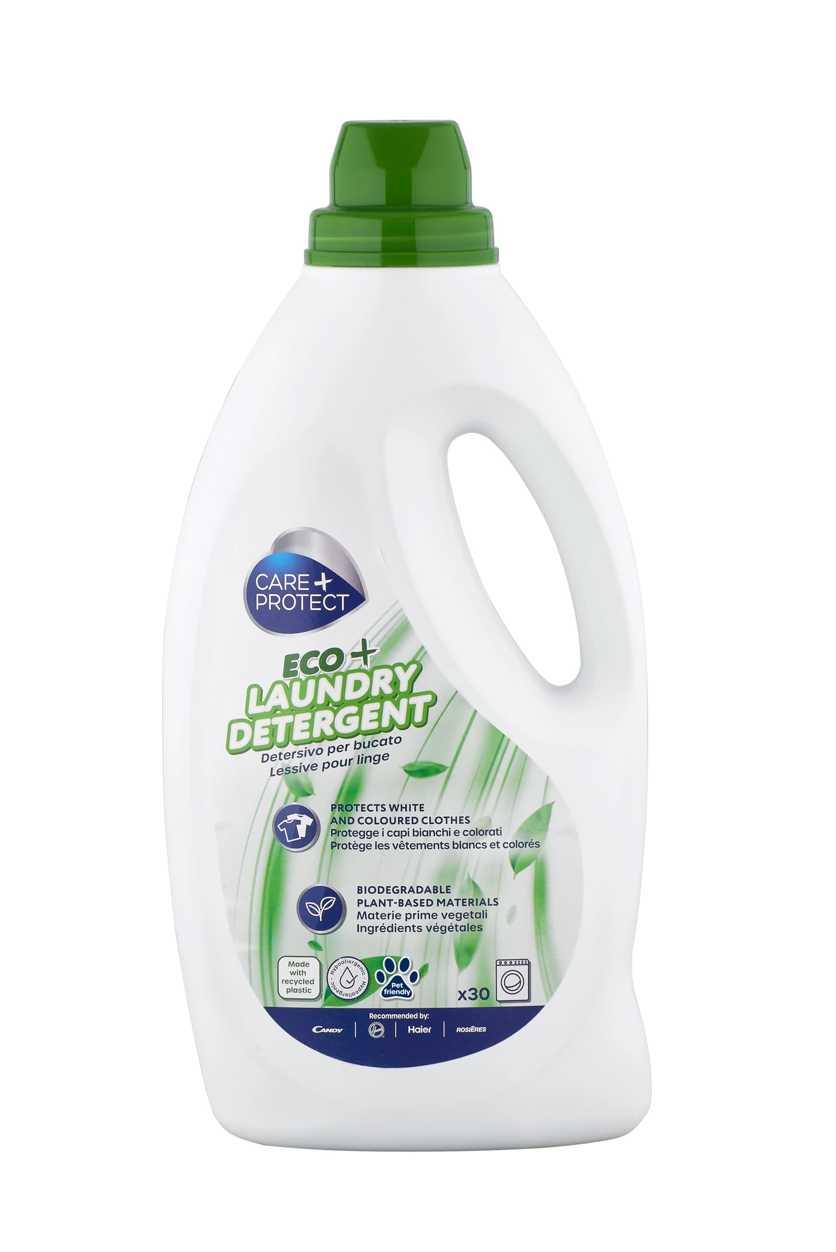 CARE + PROTECT ECO+ Laundry Detergent - Liquid - for Machine and Hand Washing - White 1