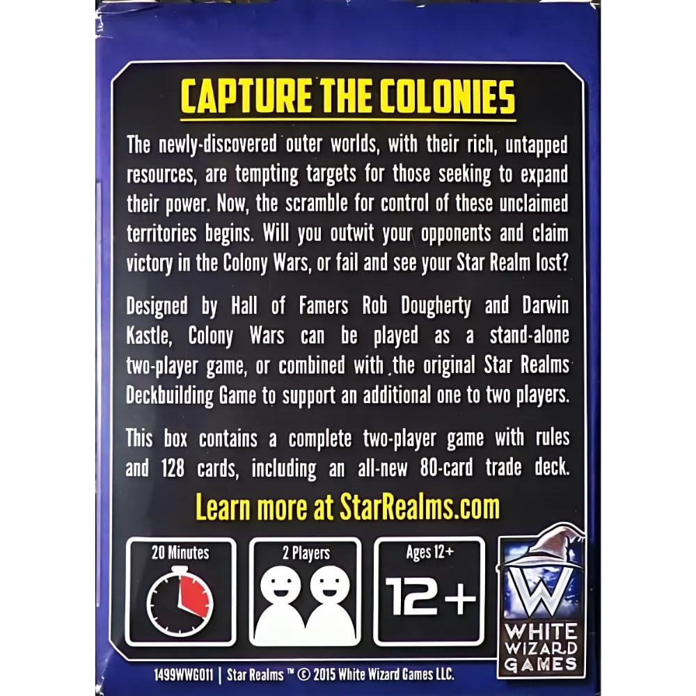 White Wizard Games Star Realms: Colony Wars Card Game