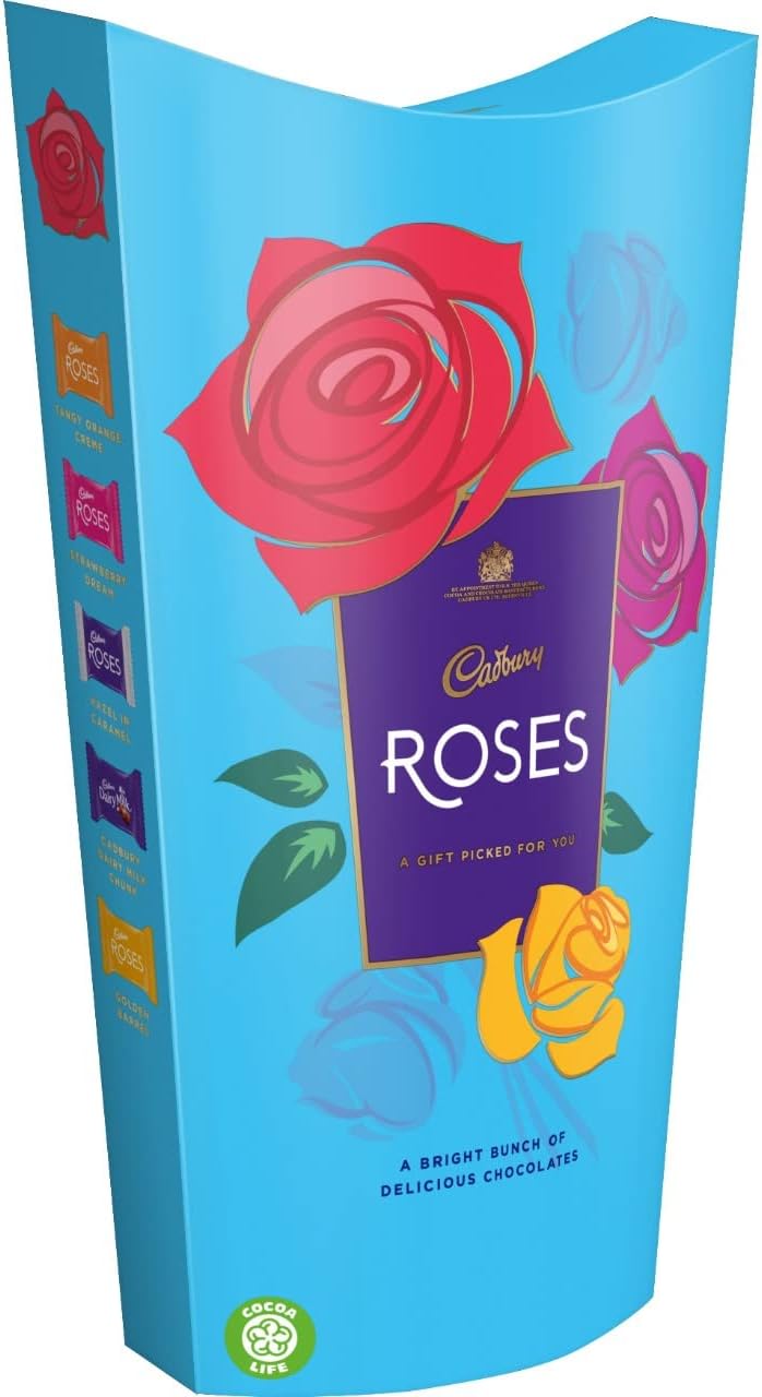 Cadbury Roses Chocolate Gift Carton 290g - Assorted Milk Chocolates, Toffee & Pralines