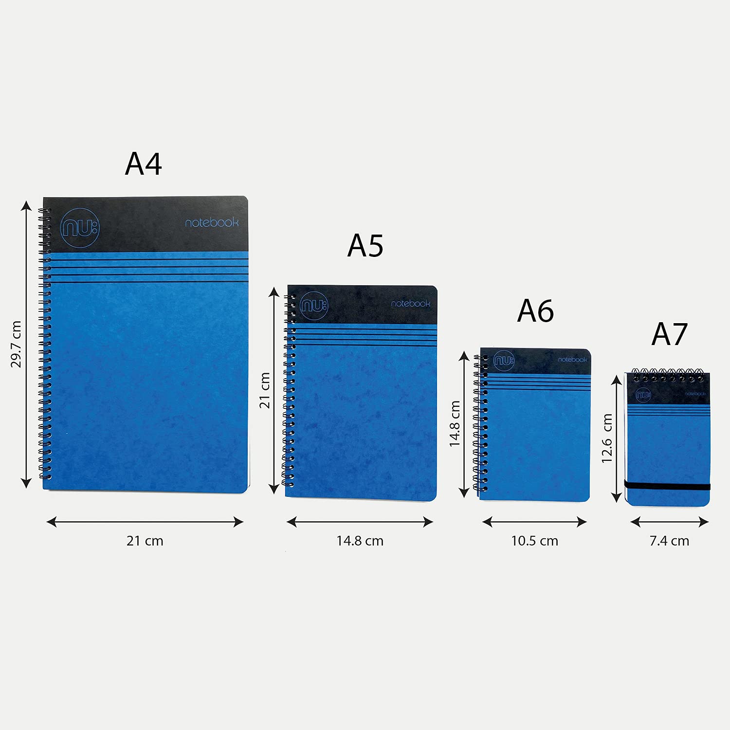 nu: Craze Cloud Range A5 Wirebound Notebook | 110 Pages | 80gsm FSC Paper | Blue 5