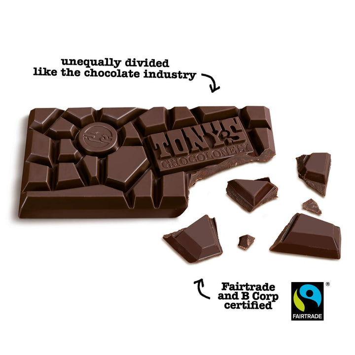 Tony's Chocolonely Dark Chocolate Almond Sea Salt Bar - 180g Belgian Fairtrade