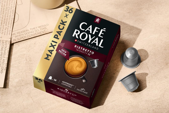 Café Royal - Ristretto Coffee Capsules for Nespresso, 36-Pack, 100% Arabica, Intensity 11
