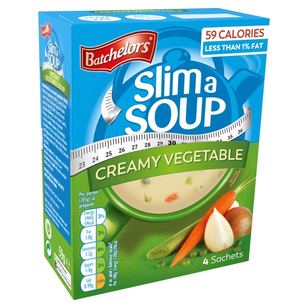 Batchelors Slim a Soup Cream of Vegetable Instant Soup Sachets, Low Fat, 4 Sachets 5
