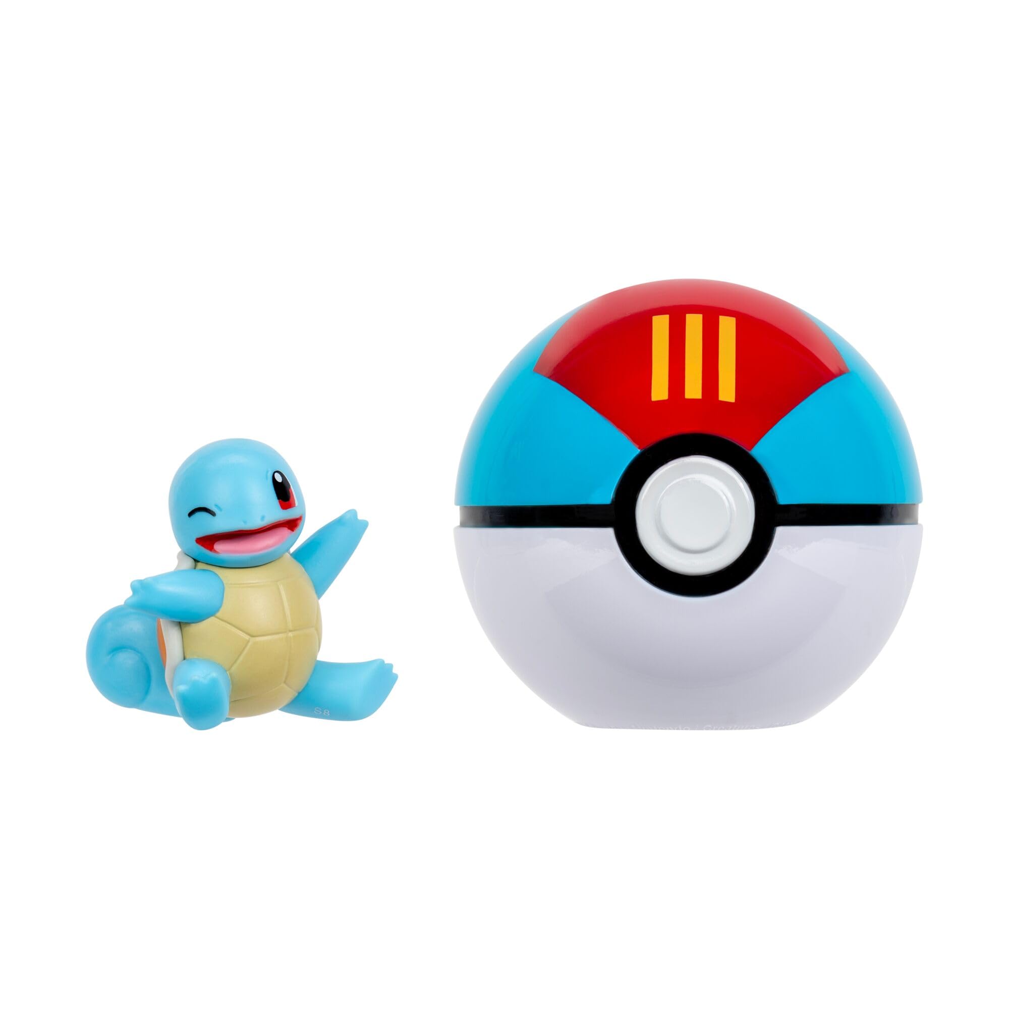 Pokémon Clip ‘N’ Go Squirtle and Lure Ball Set - 2-Inch Battle Figure | Classic Edition 1