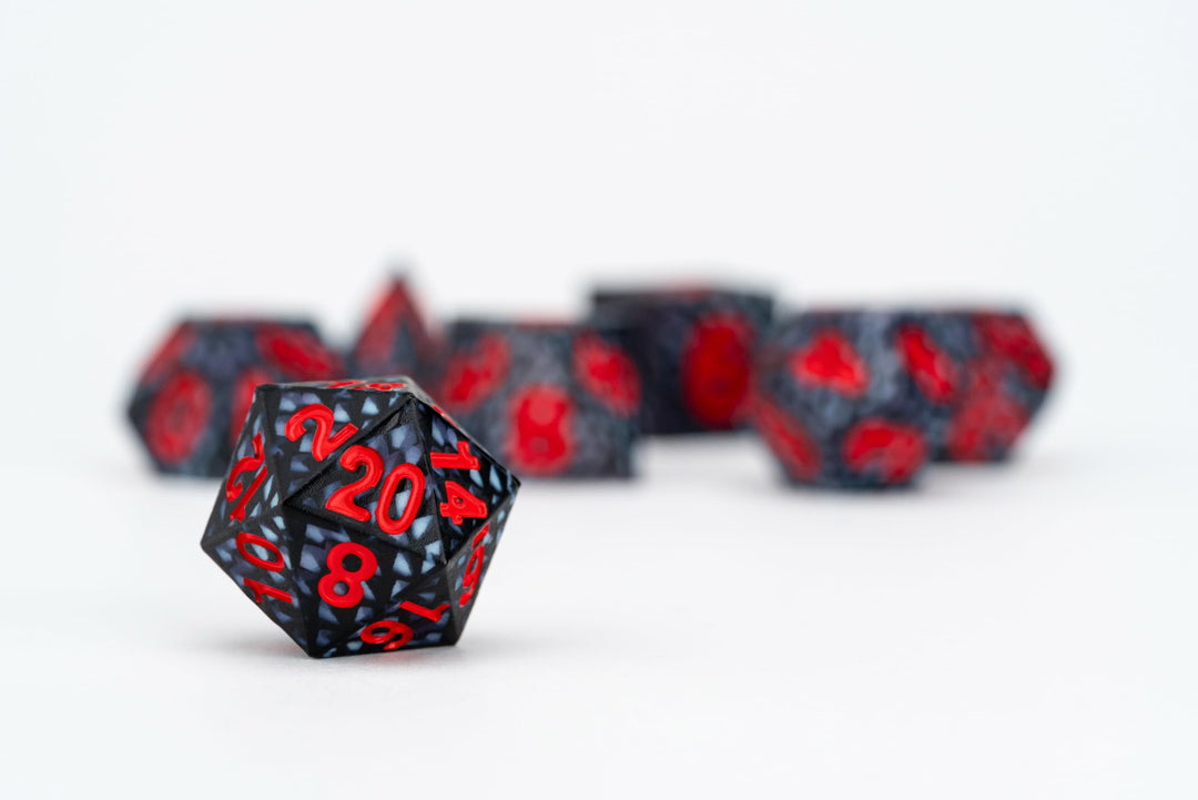 Metallic Dice Games Dragon Storm Black Dragon Scales Liquid Core Dice Set
