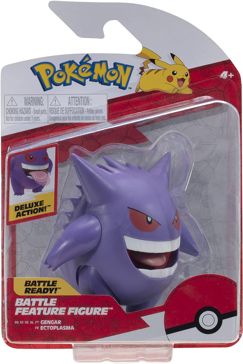 Pokémon Gengar Battle Feature Action Figure - 11 cm Size | Dynamic Features | Ages 4+ 2