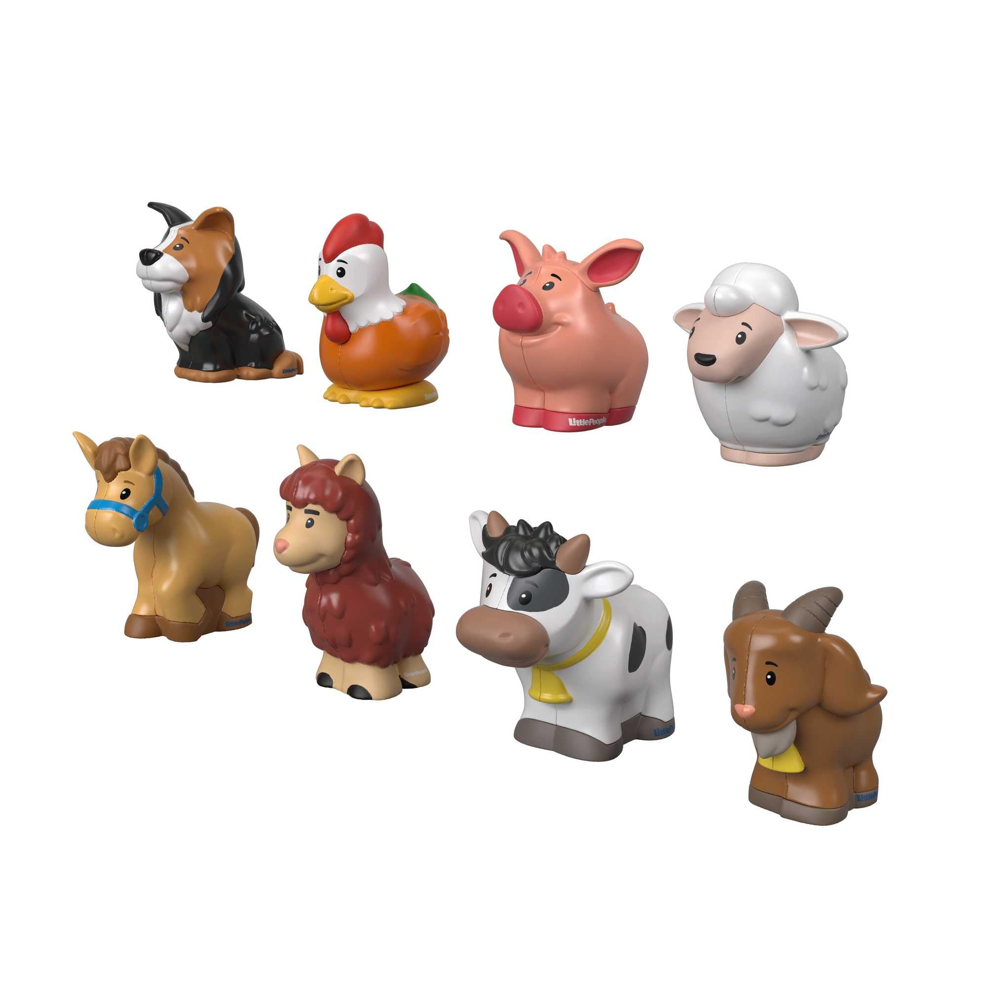 Fisher-Price Little People Farm Animal Friends 8-Piece Figure Set for Toddlers Ages 1+ 3