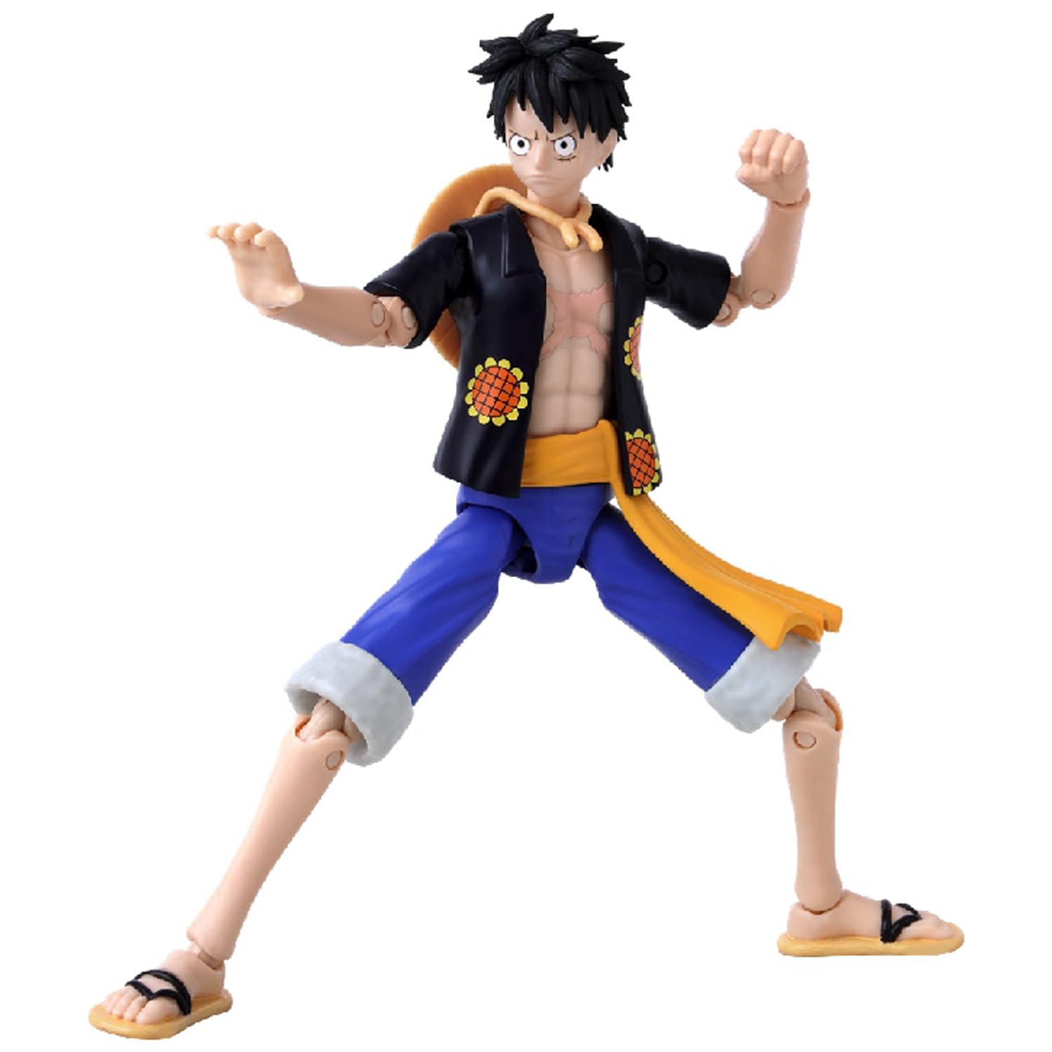 BANDAI Anime Heroes One Piece Monkey D. Luffy Dressrosa Version Action Figure | 17cm | Unisex Children 4