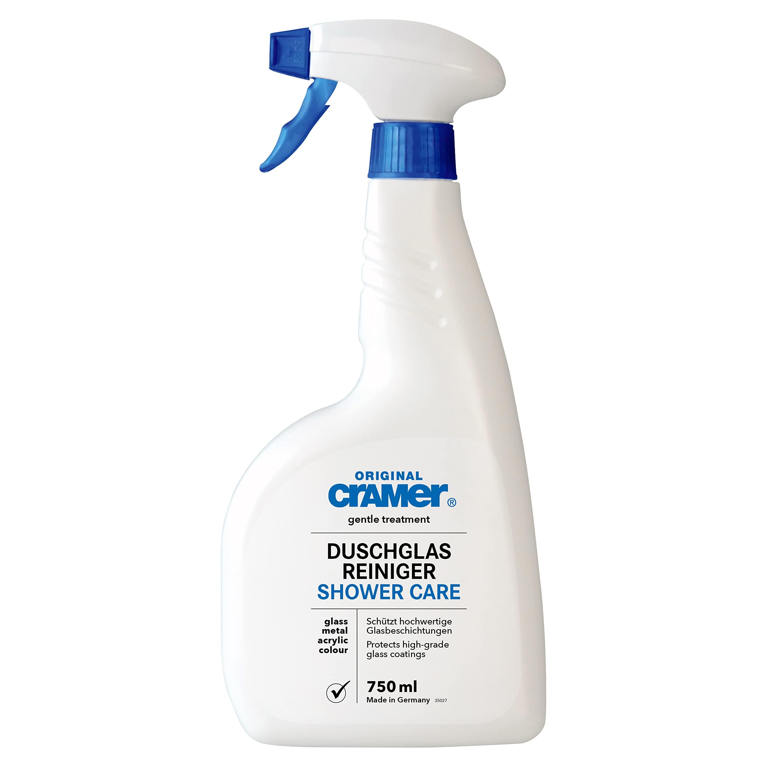 Cramer Shower Glass Cleaner - Gentle Cleaning, Stain-Resistant Beading Effect | 750 ml Spray