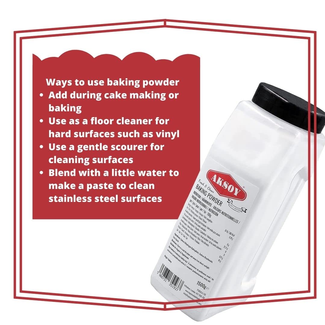 Aksoy Double Acting Baking Powder 1KG | All-Purpose Leavening Agent for Baking