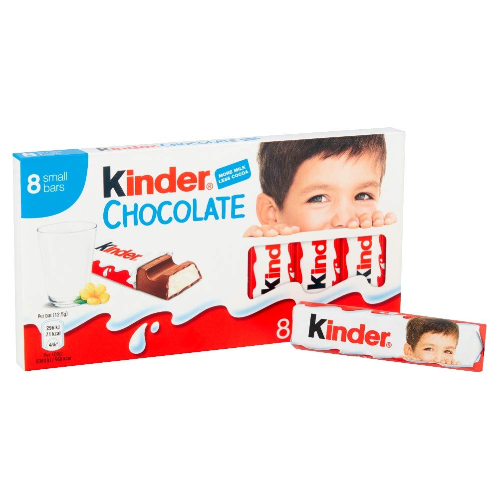 Kinder Chocolate Small Bars - Fine Milk Chocolate Bulk Gift Box 5