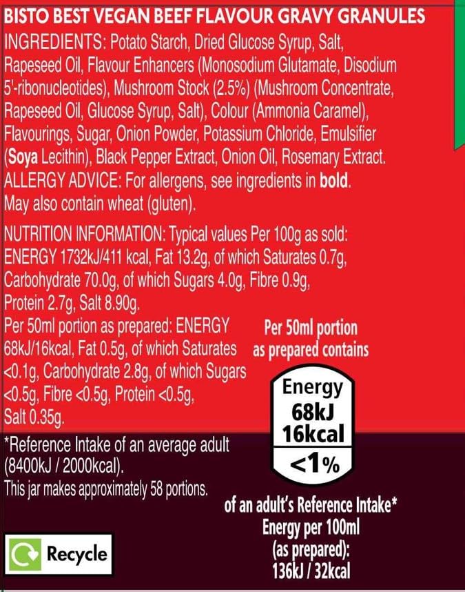 Bisto Best Meat Free Beef Flavour Gravy, Vegan Friendly, 230g Jar 4