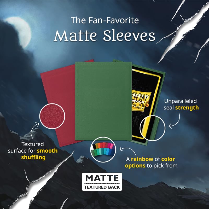 Dragon Shield Standard Sleeves Matte White - 100 Count Card Sleeves for Trading Card Games 7