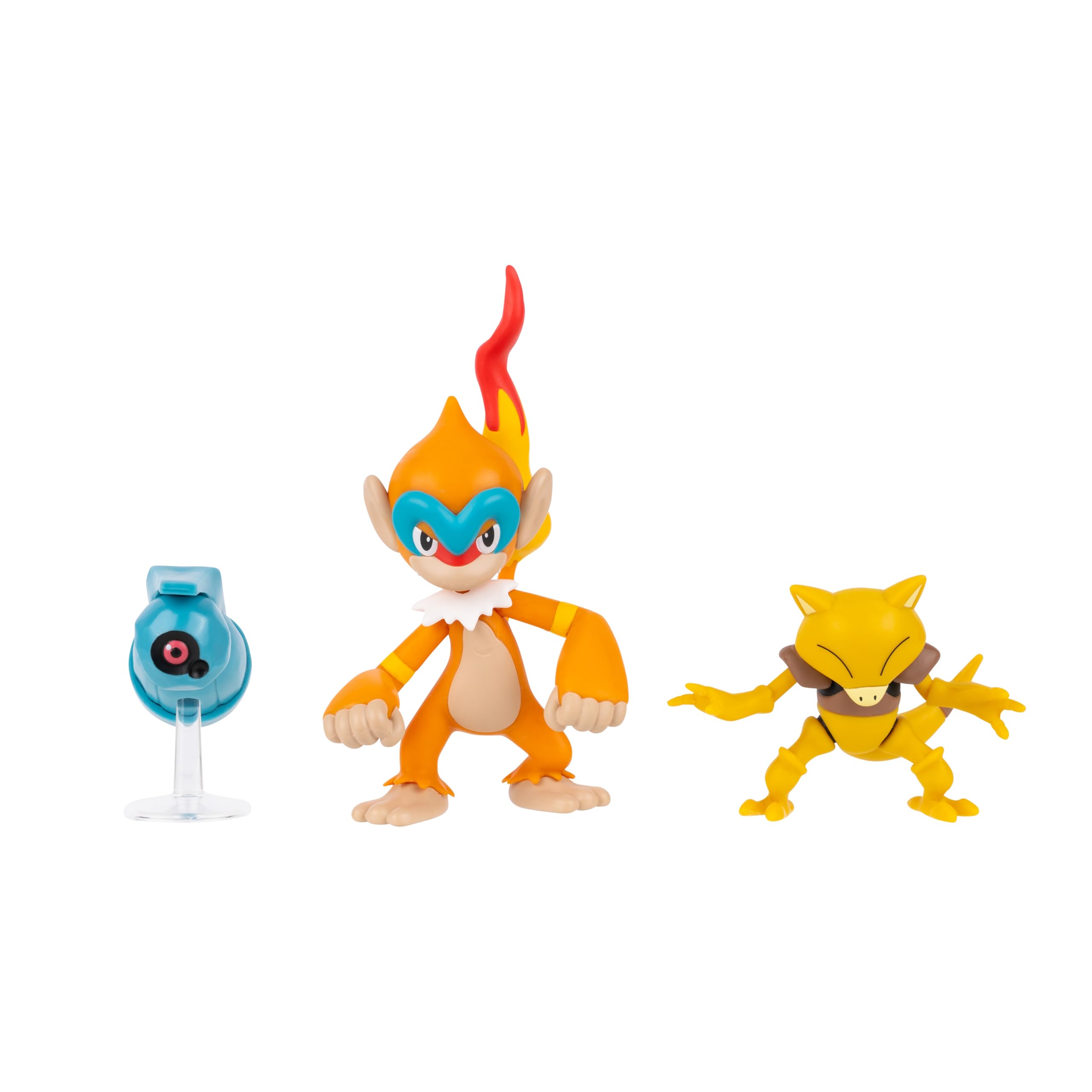 Pokémon Battle Figure 3 Pack - 2-Inch Beldum, Abra & 3-Inch Monferno, Ages 4+