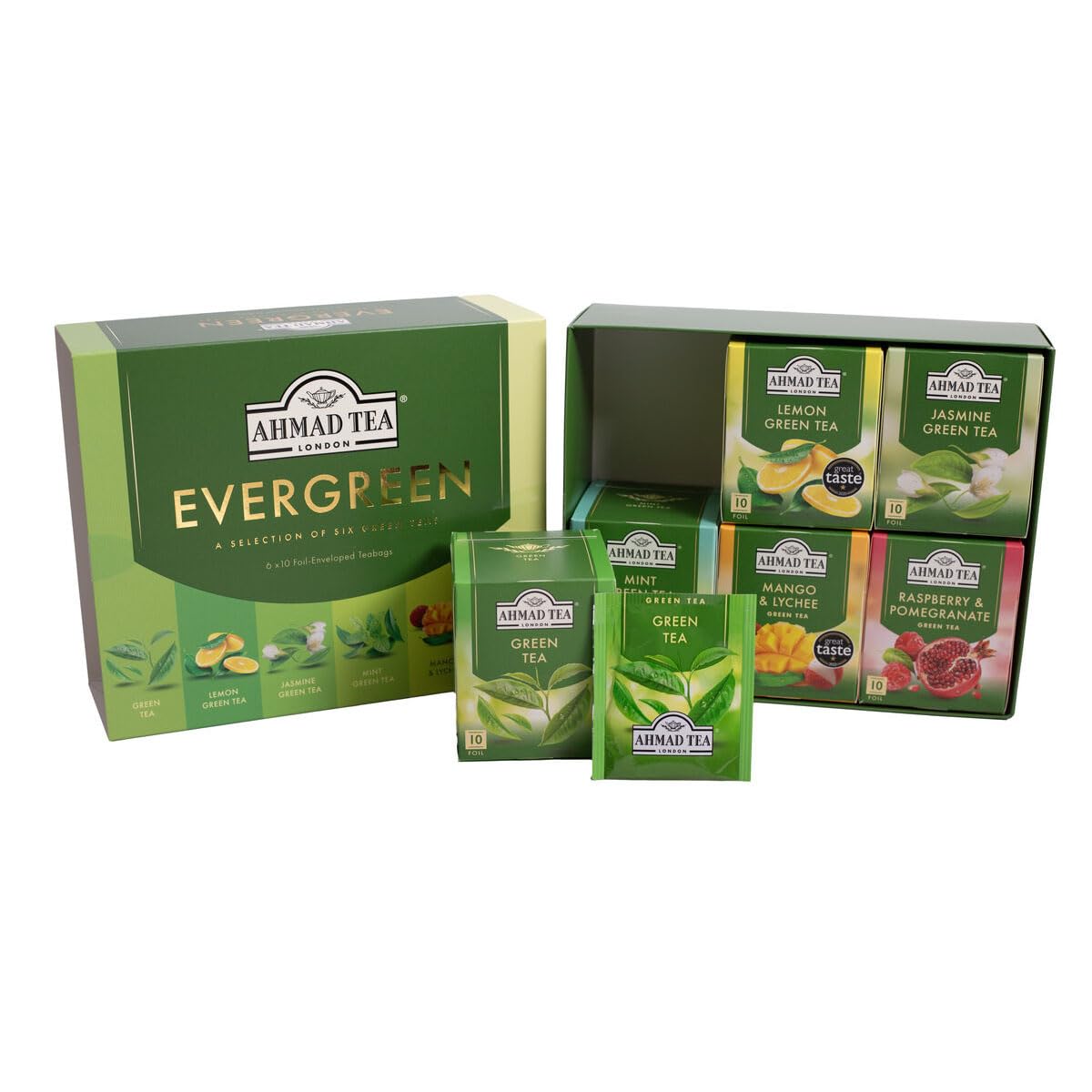 Ahmad Tea Green Tea Selection Pack - 6 Blends, 60 Teabags, 120g 5