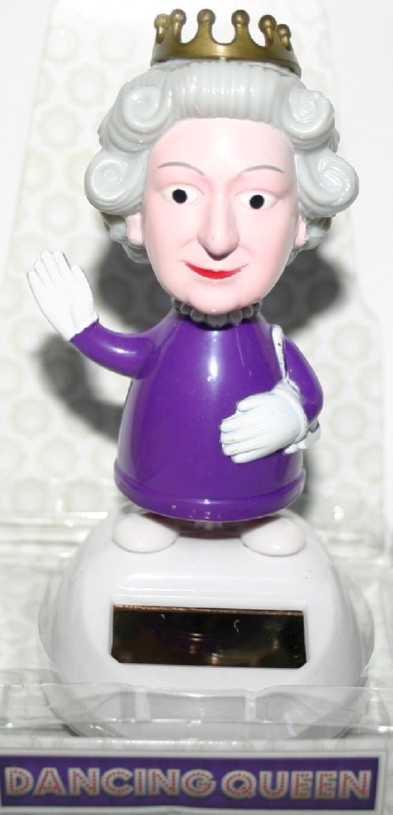 Puckator Solar-Powered Dancing Queen Ornament Figure (Gold Color, 10cm Height) 8