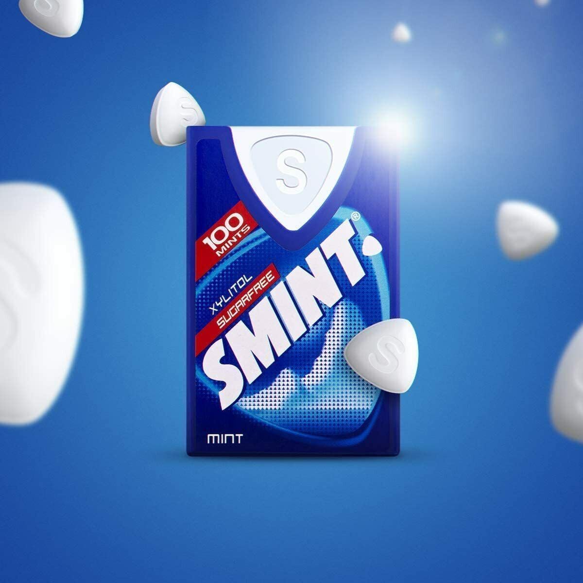 Smint Peppermint Powermints Sugar-Free Xylitol Tooth-Friendly Mints (Pack of 12, 8g Each) 8