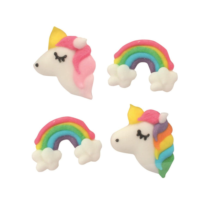 Culpitt - Rainbows & Unicorns Sugar Piping Edible Cake Toppers