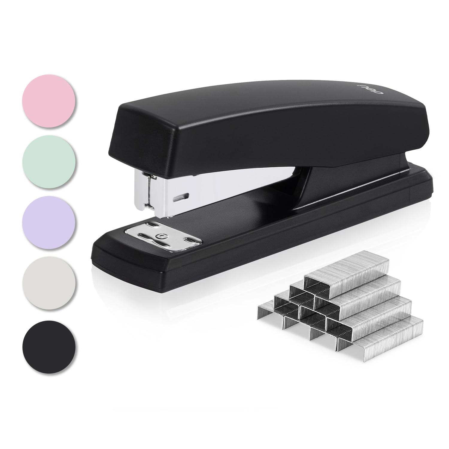 deli Desktop Stapler - 25 Sheet Capacity, Black, Includes 640 Staples | Model 138226 1