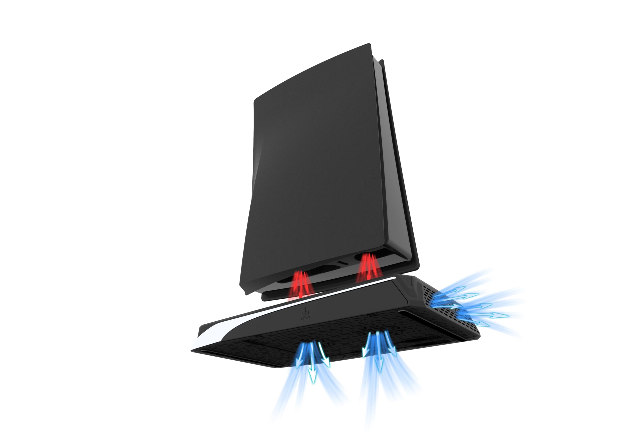 IMP Gaming DLX+ LED Charging Tower with Cooling Fans & Game Storage for PlayStation 5 5