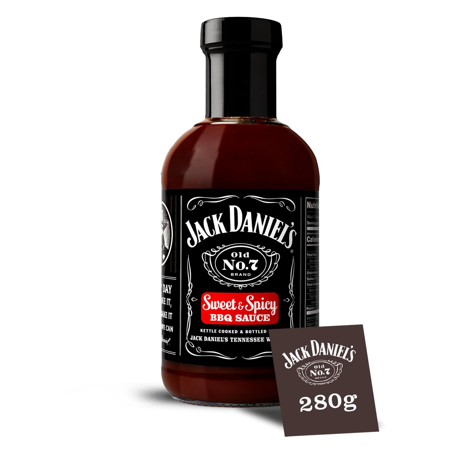 JACKDANIEL'S Sweet & Spicy BBQ Sauce - Gluten Free, 280g Bottle 1