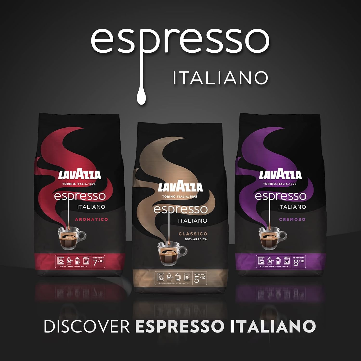 Lavazza Espresso Cremoso - 1kg Pack of 100% Arabica Medium Roast Whole Coffee Beans 4