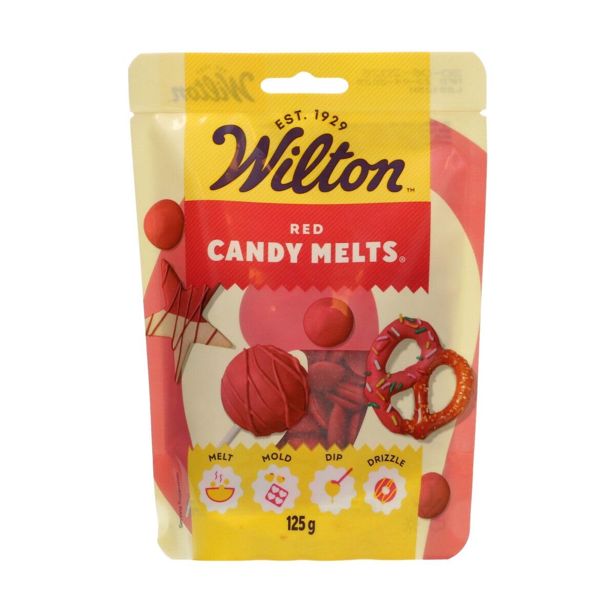 Wilton Candy Melts Red - Sweet Creamy Flavor Melting Candy for Molding & Dipping | 125g 1