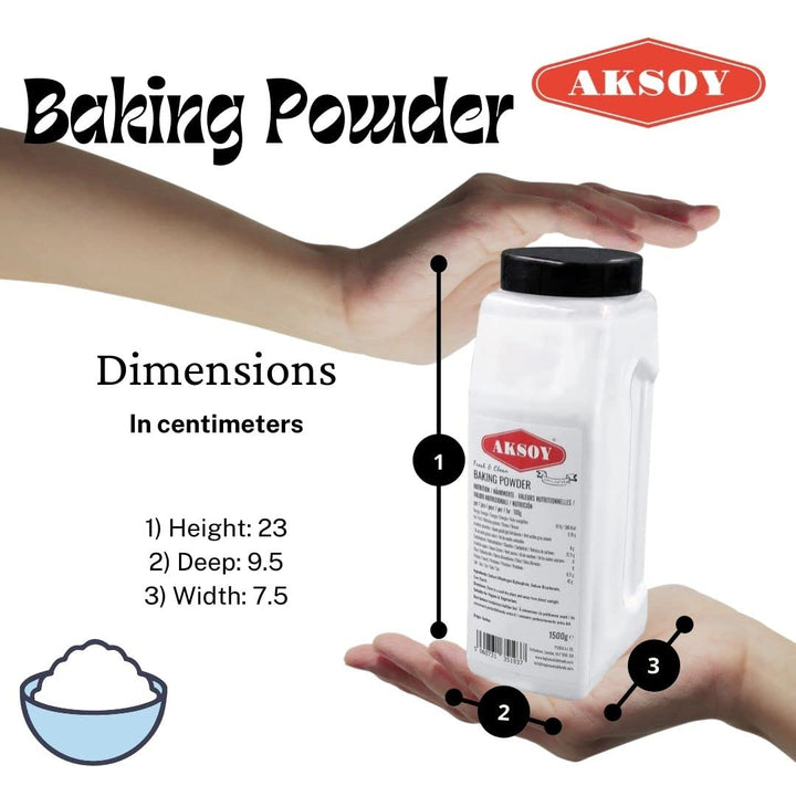 Aksoy Double Acting Baking Powder 1KG | All-Purpose Leavening Agent for Baking