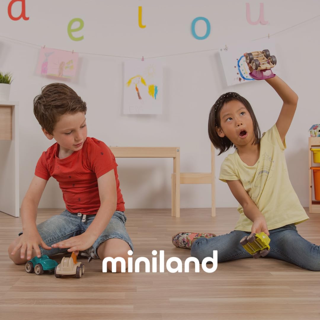 Miniland 4-Piece Special Sieve Set - Flexible Sand & Snow Playset for Toddlers 3