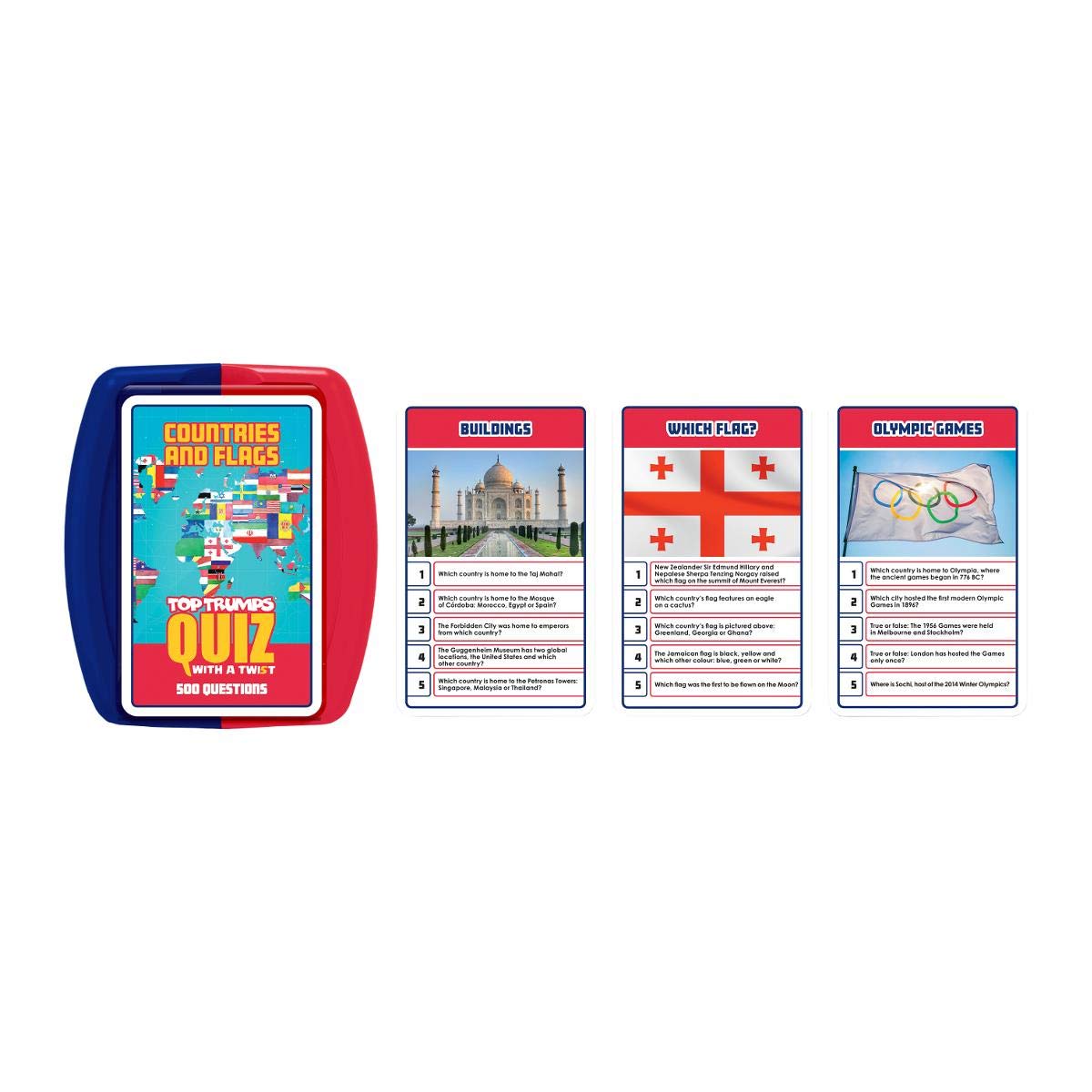 Top Trumps Countries and Flags Quiz Game - 500 Questions | Multicolor | Standard Edition 8