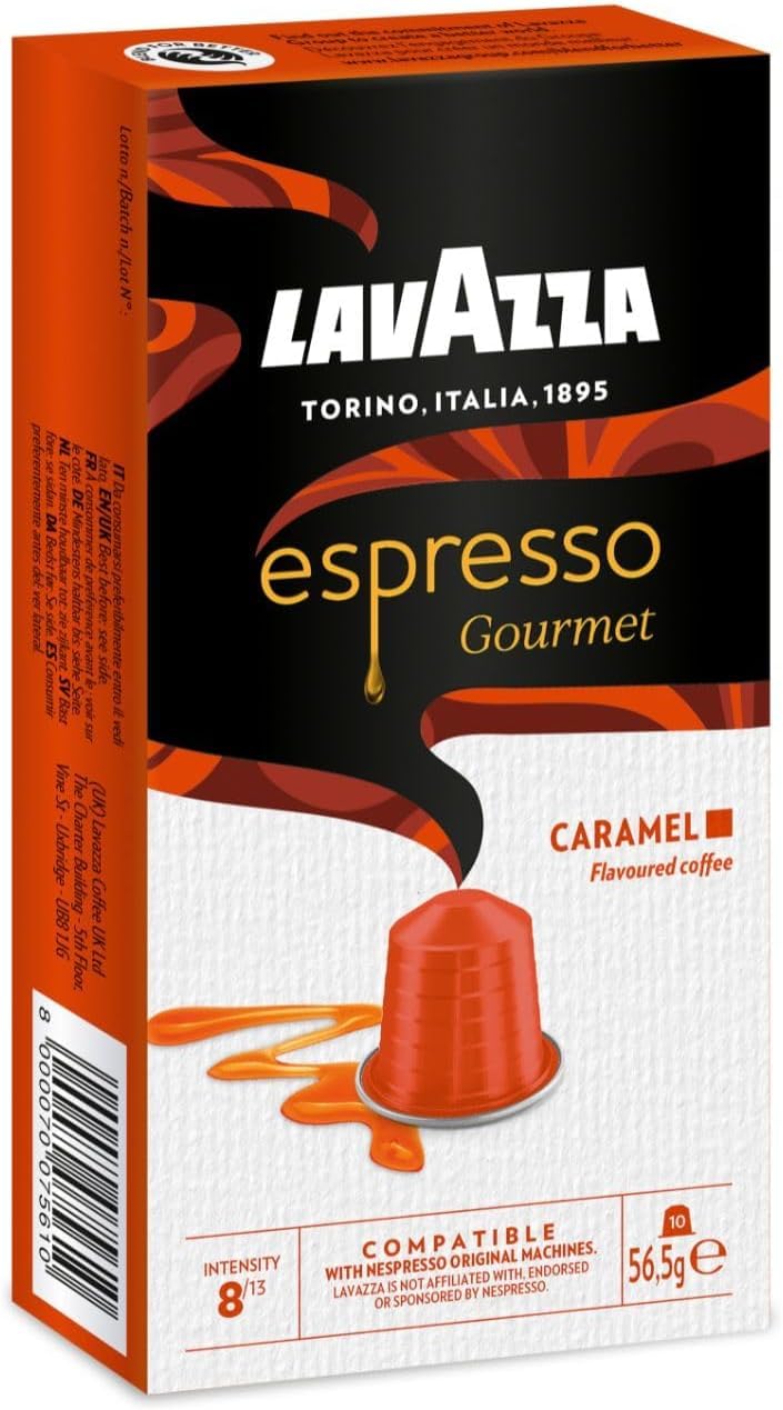Lavazza Espresso Gourmet Caramel Coffee Capsules for Nespresso Original Machines | Intensity 8/13 | 10 Count 1