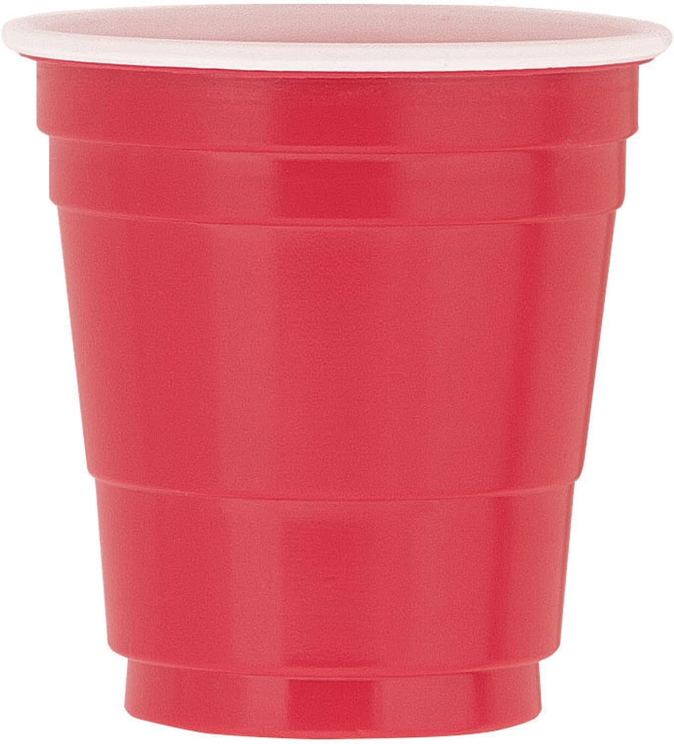 Unique Red Plastic Shot Glasses (59ml) Pack of 20 - Durable Party Tableware 1