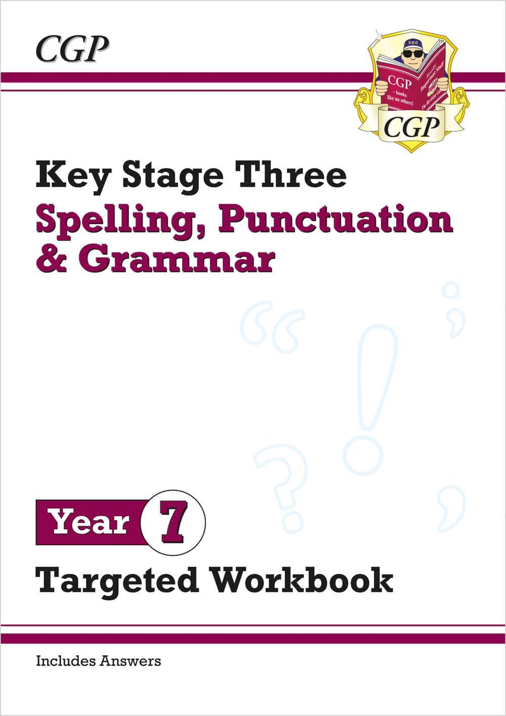 CGP New KS3 Year 7 Spelling, Punctuation and Grammar Targeted Workbook | Paperback | English