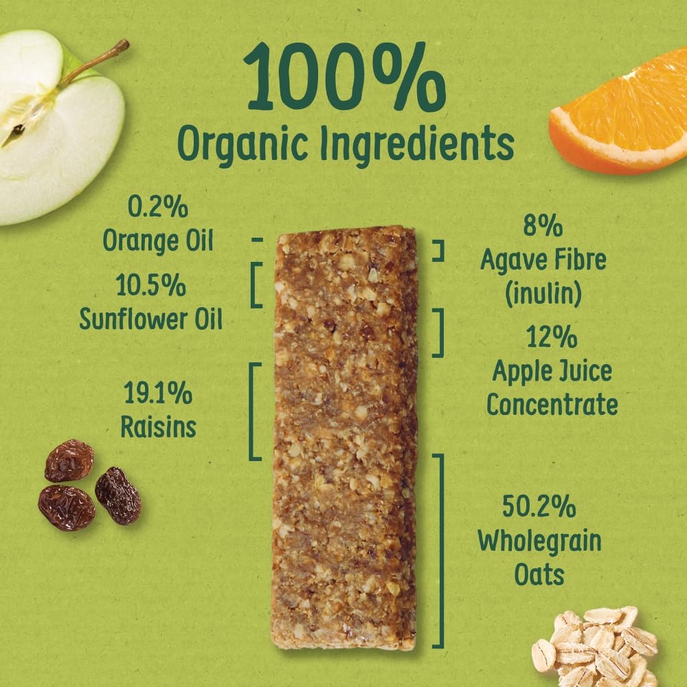 Organix Apple & Orange Soft Oaty Bars - Wholegrain Oats | 138g 3