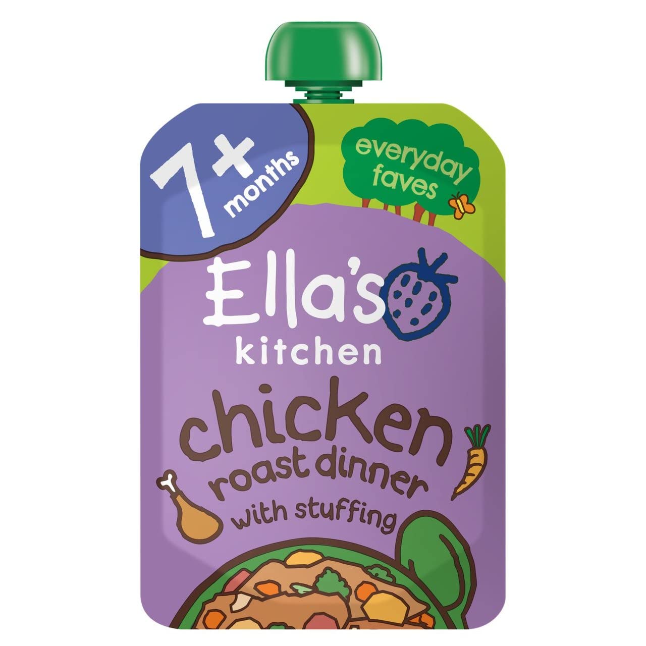 Ella's Kitchen Organic Cheery Chicken Roast Dinner - 100% Organic | No Added Salt or Sugar | 130g 3