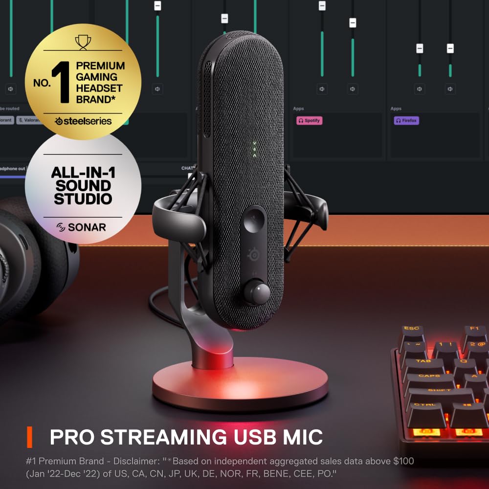 SteelSeries Alias USB Mic for PC – 3x Bigger Capsule for Gaming, Streaming, Podcasting 5