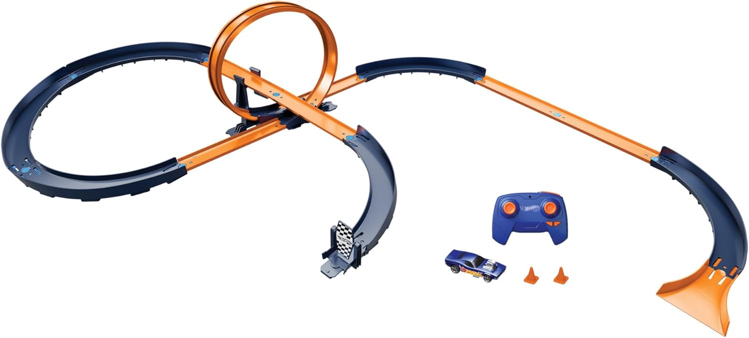 Hot Wheels RC Speed Challenge Track Set - 30+ Piece Remote-Controlled Racing Playset for Kids 5+ 3