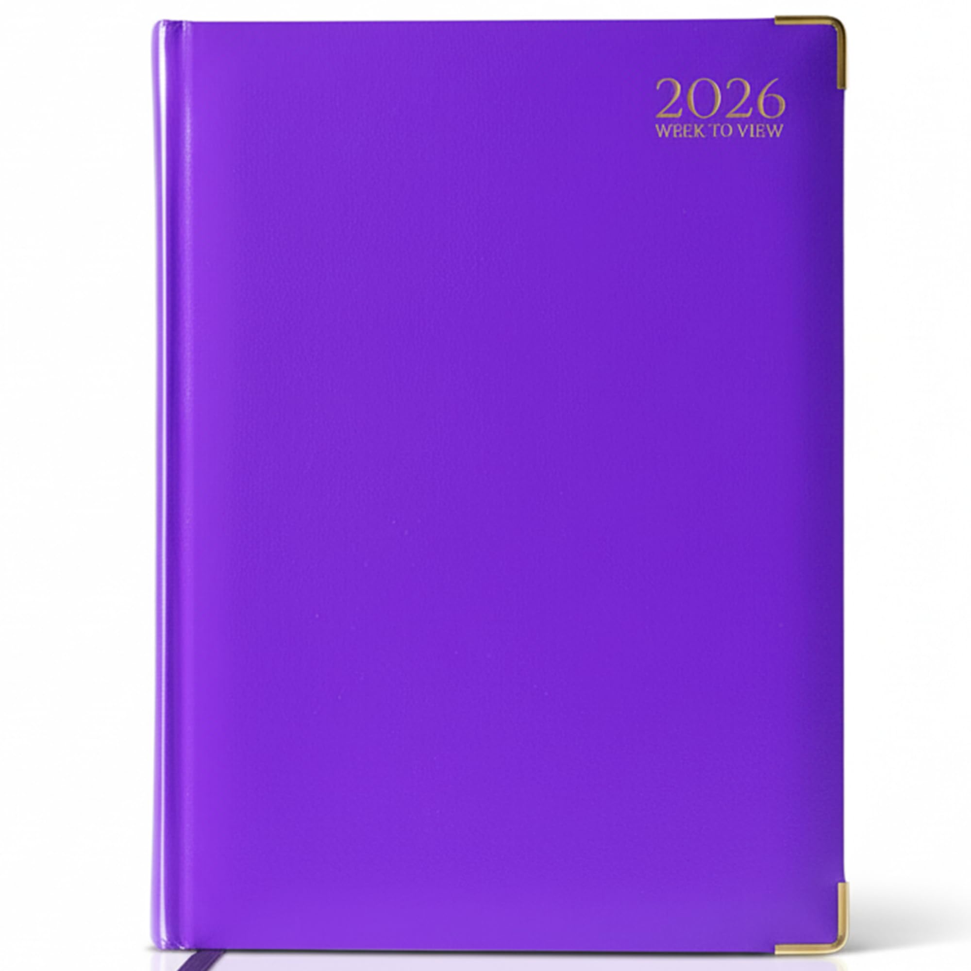 G4GADGET 2026 A4 Week to View Diary | Purple Hardback | Gilt Edges