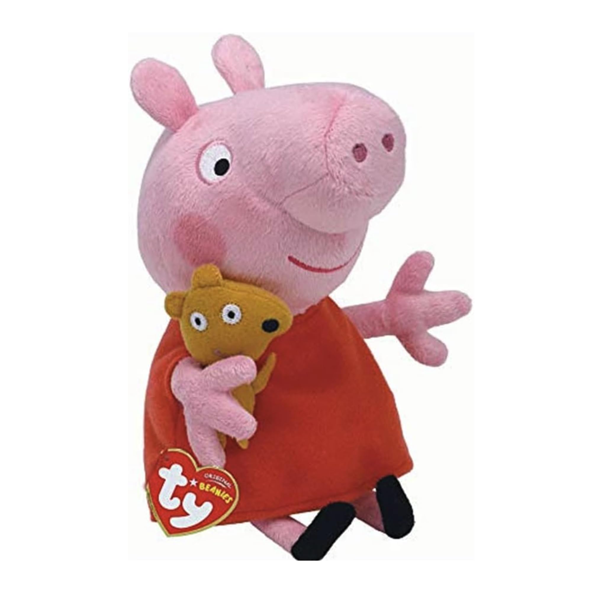 Ty Peppa Pig Beanie Stuffed Animal - 15 cm
