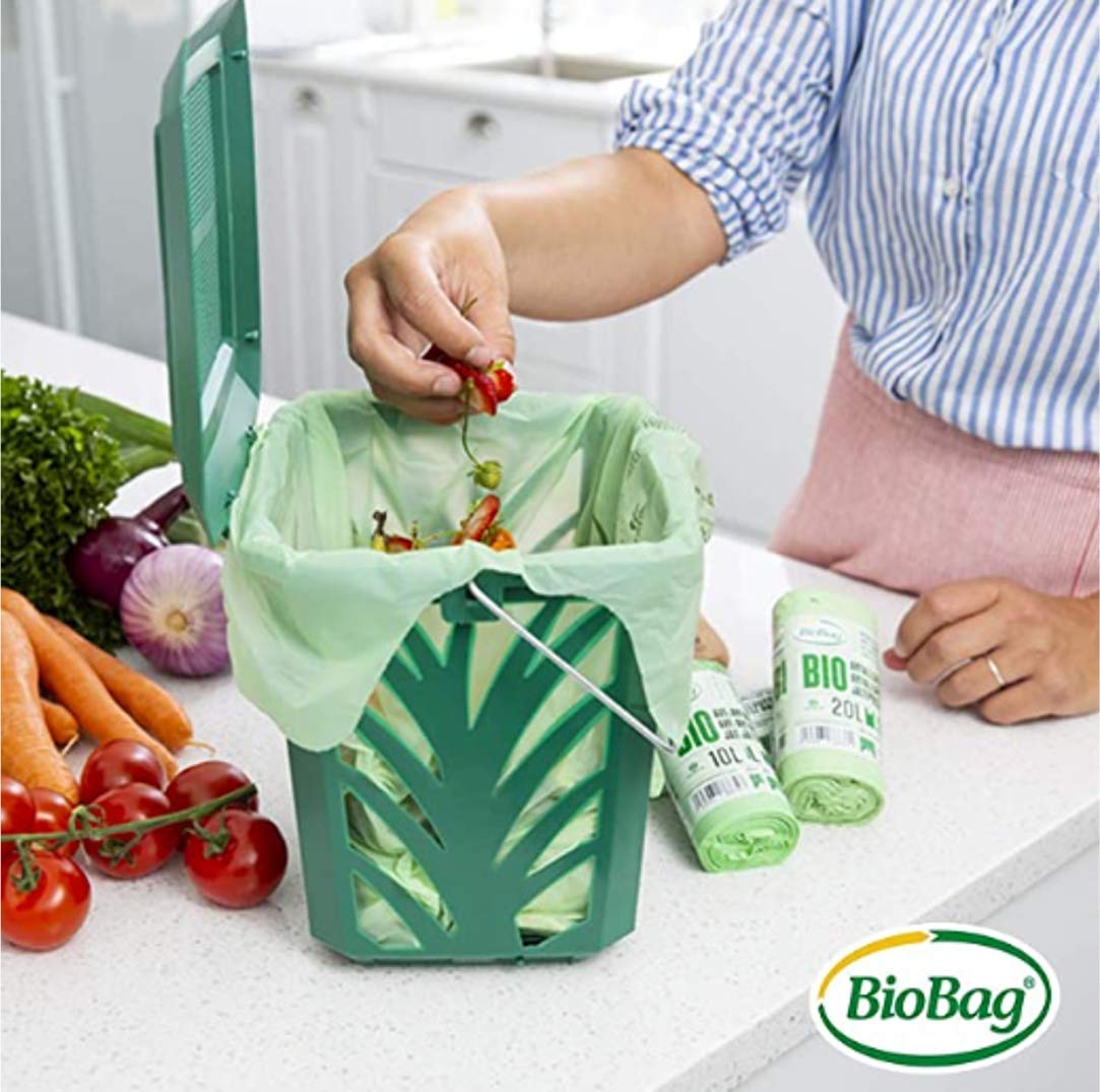 BioBag 20L Compostable Caddy Bin Liners (20 Pack), Green 5